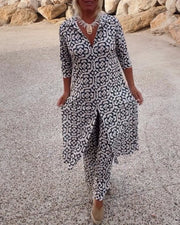 Women’s Geometric Print Two Piece Set