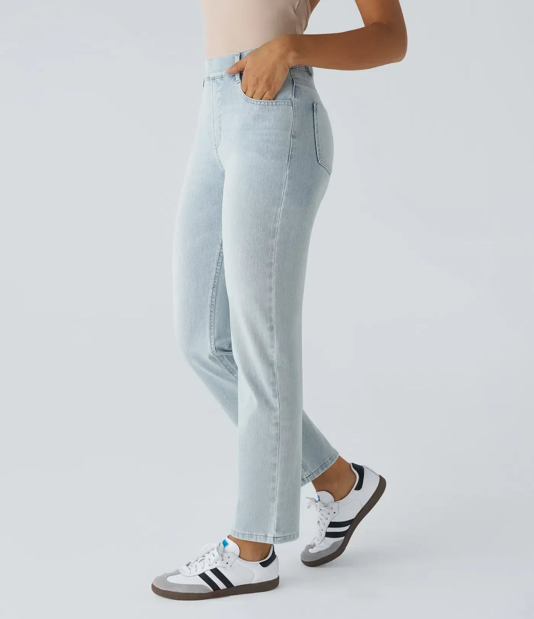 Women’s High Waisted Stretch Pull On Pants