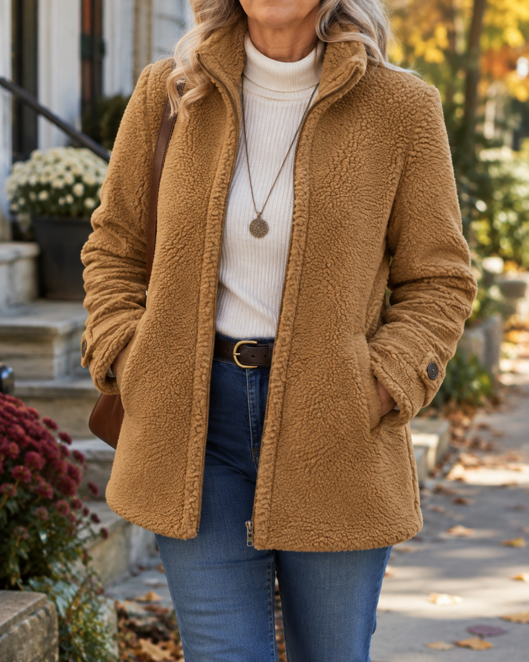 Women’s Cozy Lightweight Stand Collar Jacket