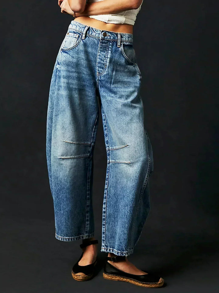 Women’s High-Waisted Barrel-Leg Jeans