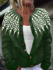 Women’s Retro Button Front V-Neck Cardigan