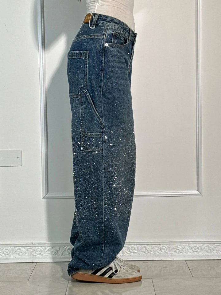 Women’s Diamond Print Straight-Leg Trousers