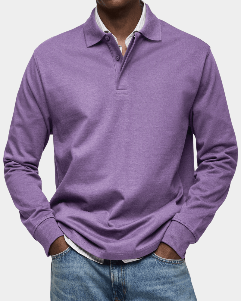 Men’s Long Sleeve Classic Fit Polo Shirt