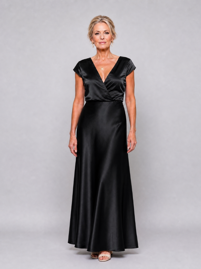 Women’s Wrap Short Sleeve Maxi Dress