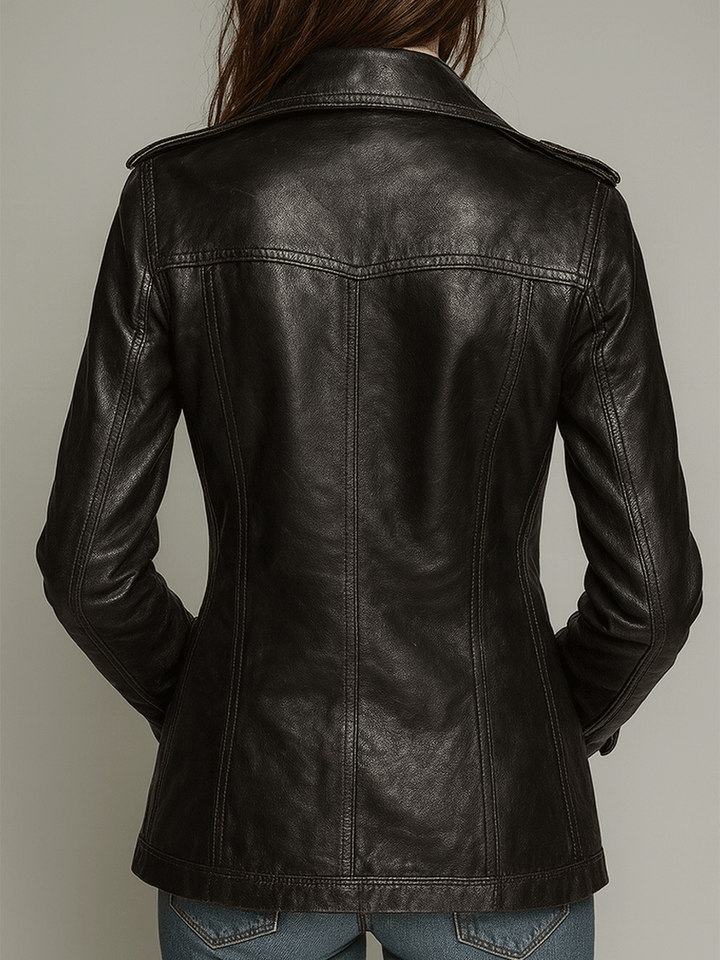 Women’s Double-Breasted Black Jacket