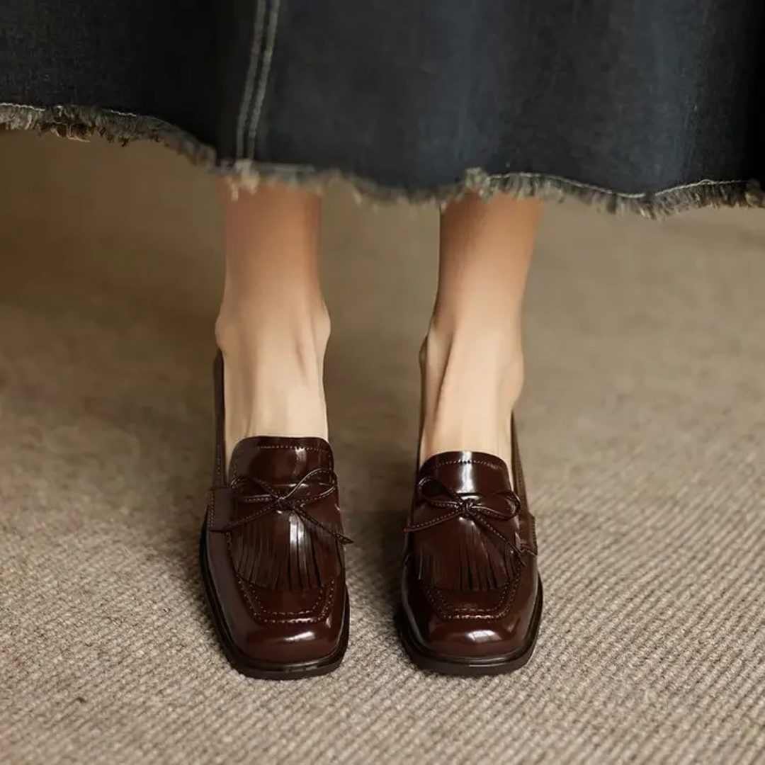 Women’s Block Heel Slip-On Loafer Pumps