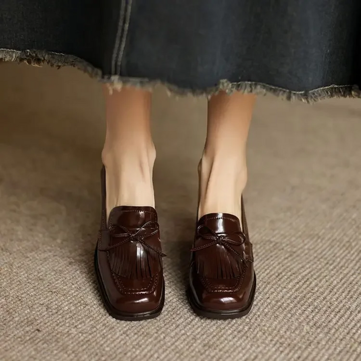 Women’s Block Heel Slip-On Loafer Pumps