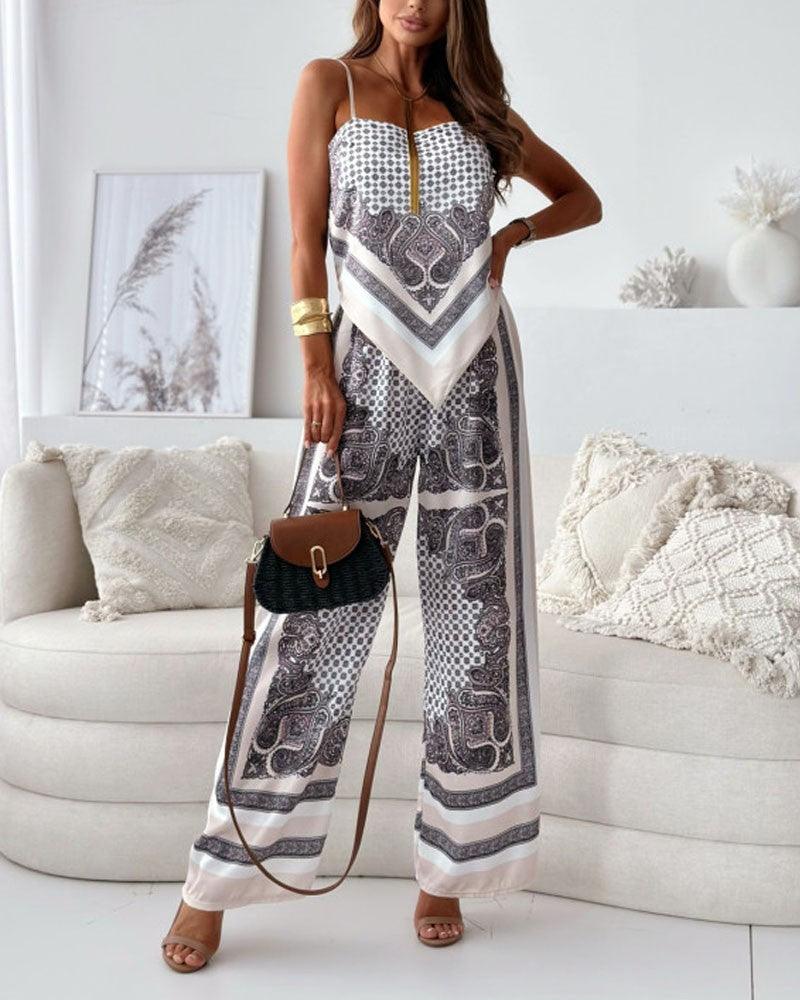 Women’s Lace-Up Two-Piece Vest And Pants Set