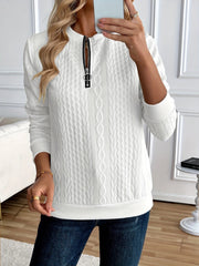 Women’s Textured Zip Up Sweatshirt