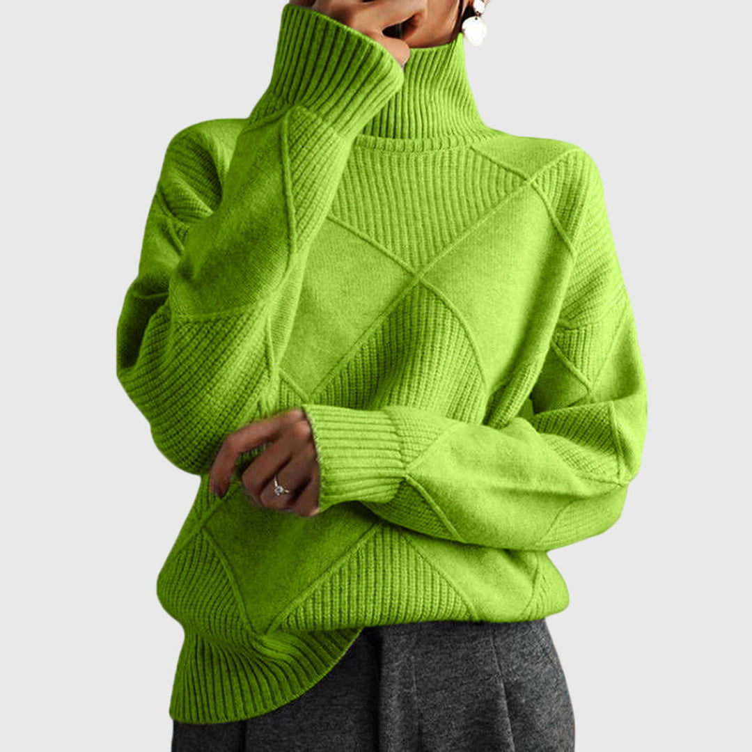 Women’s Geometric Turtleneck Sweater