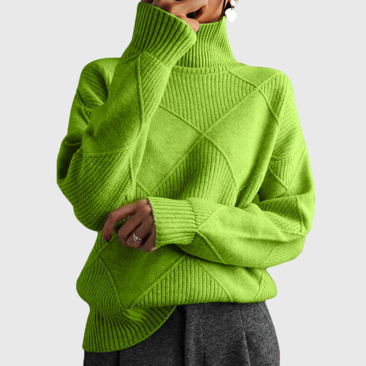 Women’s Geometric Turtleneck Sweater
