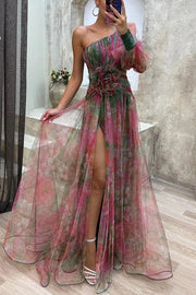 Women’s Summer Floral Pleated Maxi Dress