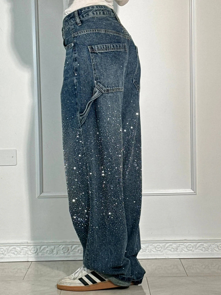 Women’s Diamond Print Straight-Leg Trousers