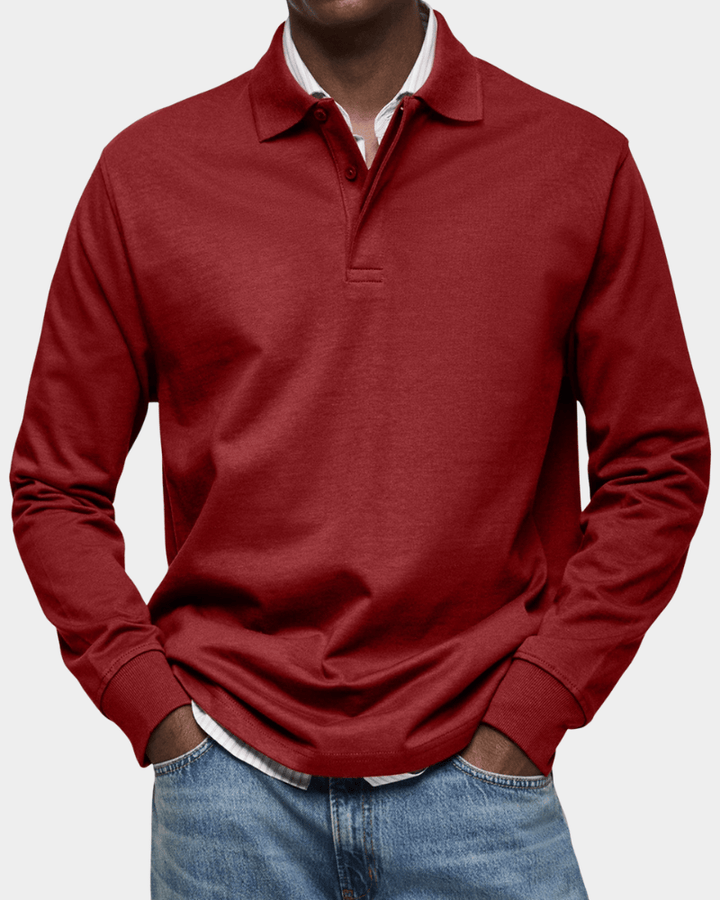 Men’s Long Sleeve Classic Fit Polo Shirt