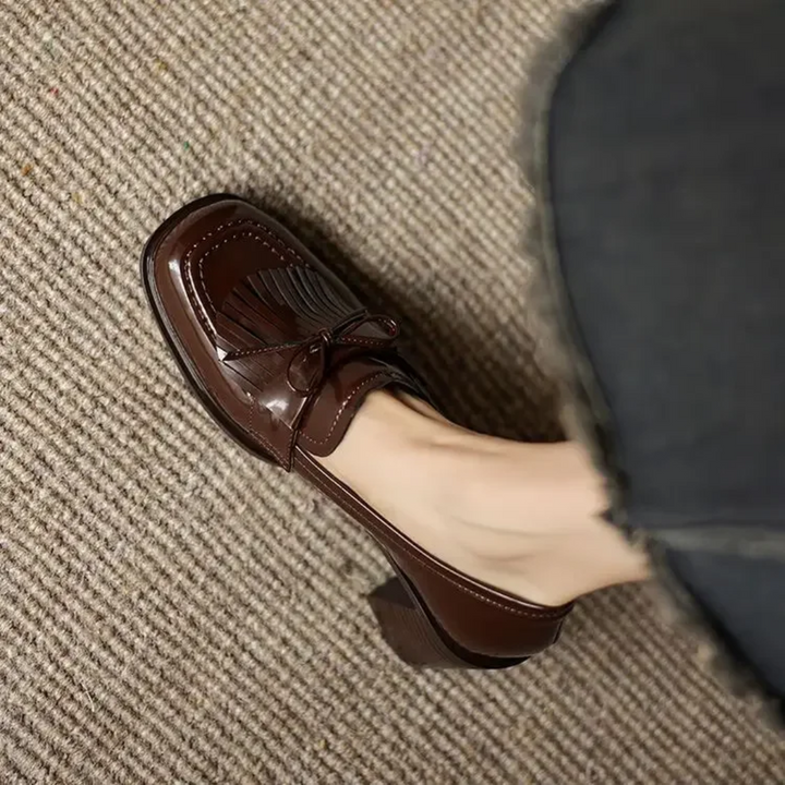 Women’s Block Heel Slip-On Loafer Pumps