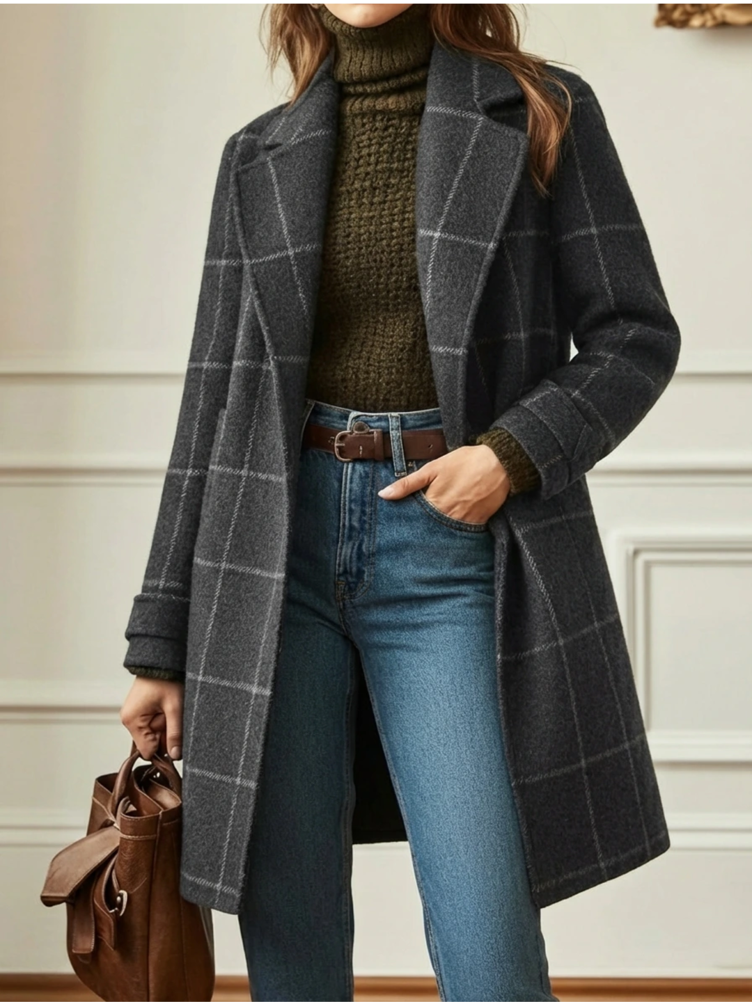 Women’s Plaid Long Coat