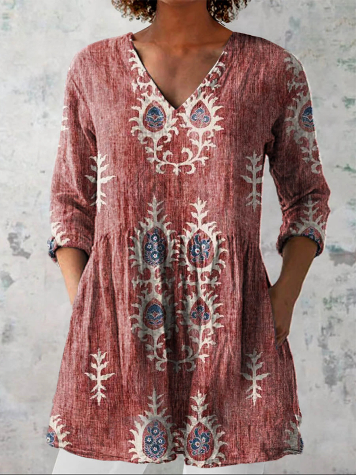 Women’s Longline V-Neck Blouse
