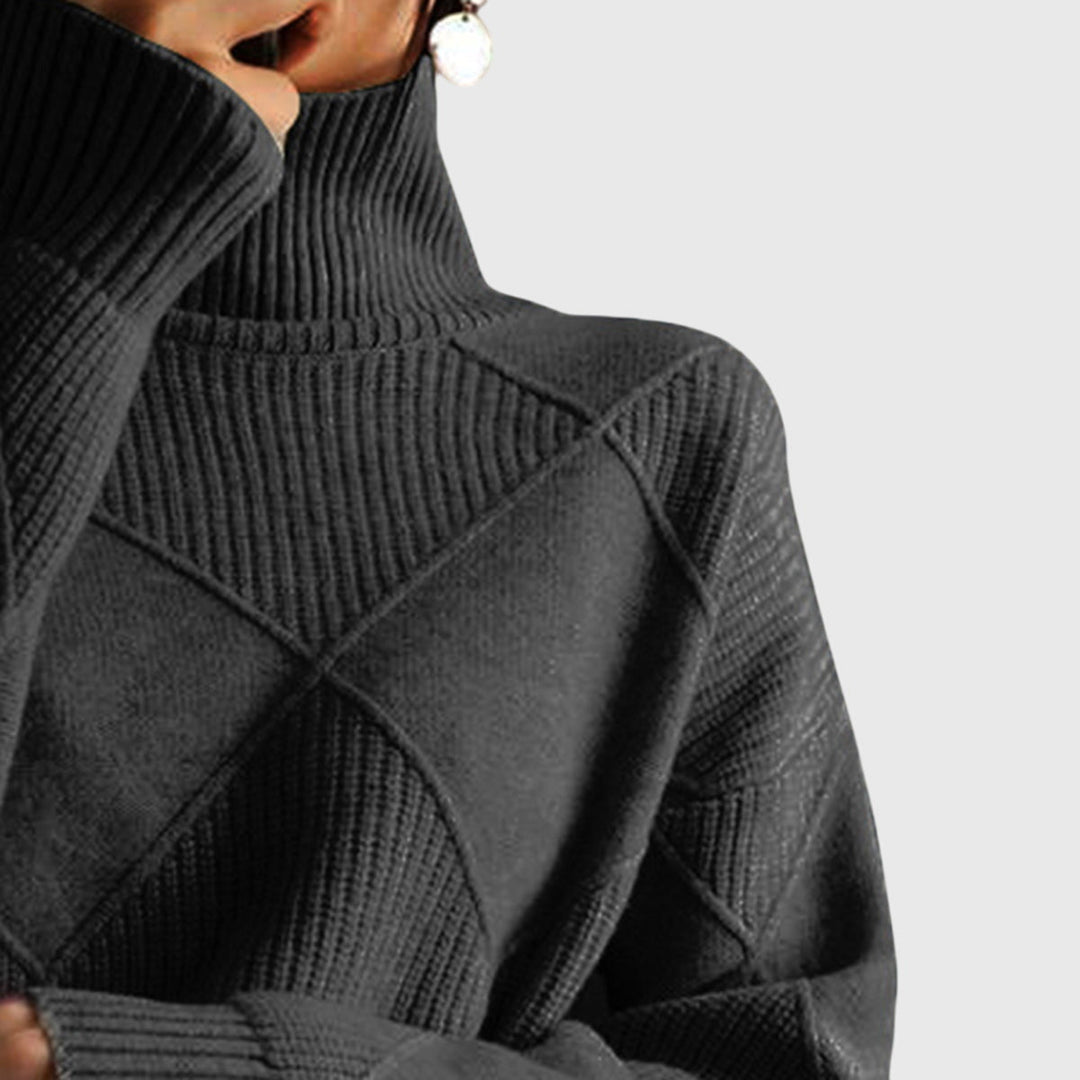 Women’s Geometric Turtleneck Sweater
