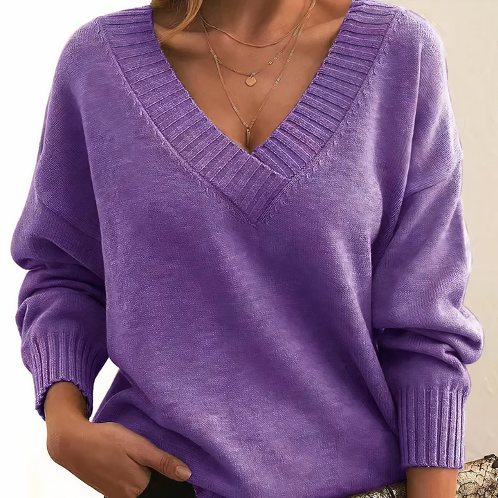Women’s Crewneck Ribbed Pullover Sweater