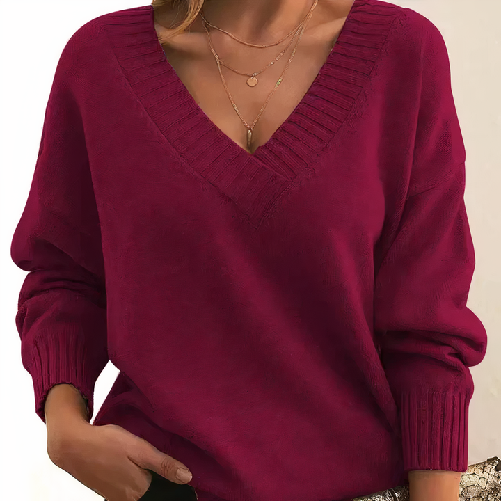 Women’s Crewneck Ribbed Pullover Sweater