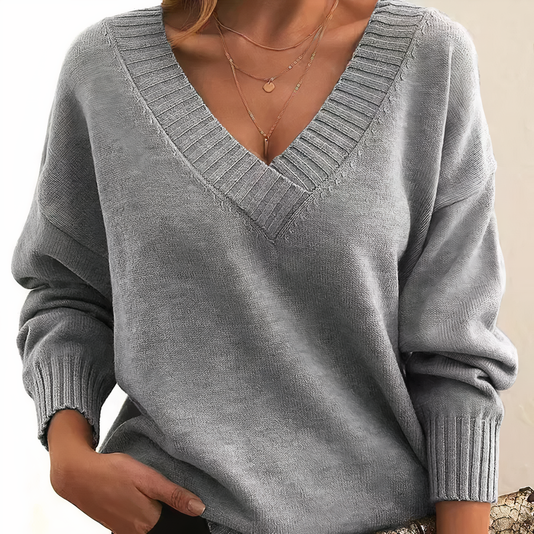 Women’s Crewneck Ribbed Pullover Sweater