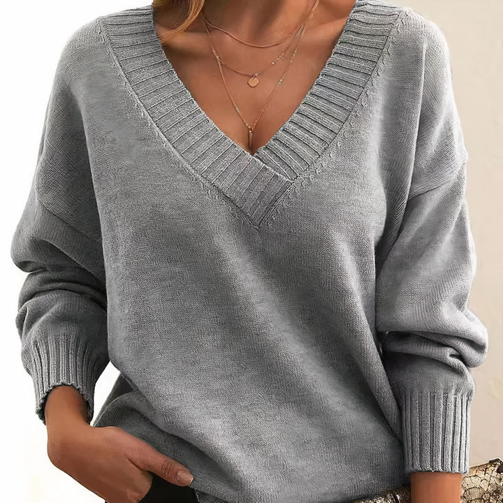 Women’s Crewneck Ribbed Pullover Sweater