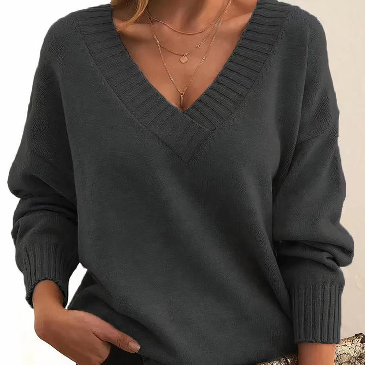 Women’s Crewneck Ribbed Pullover Sweater