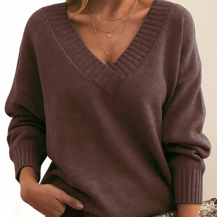 Women’s Crewneck Ribbed Pullover Sweater