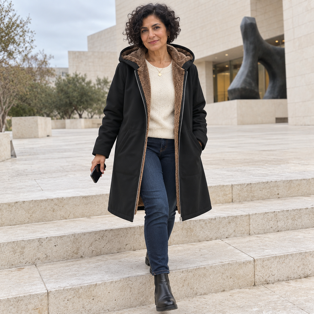 Women’s Sherpa Lined Hooded Winter Coat