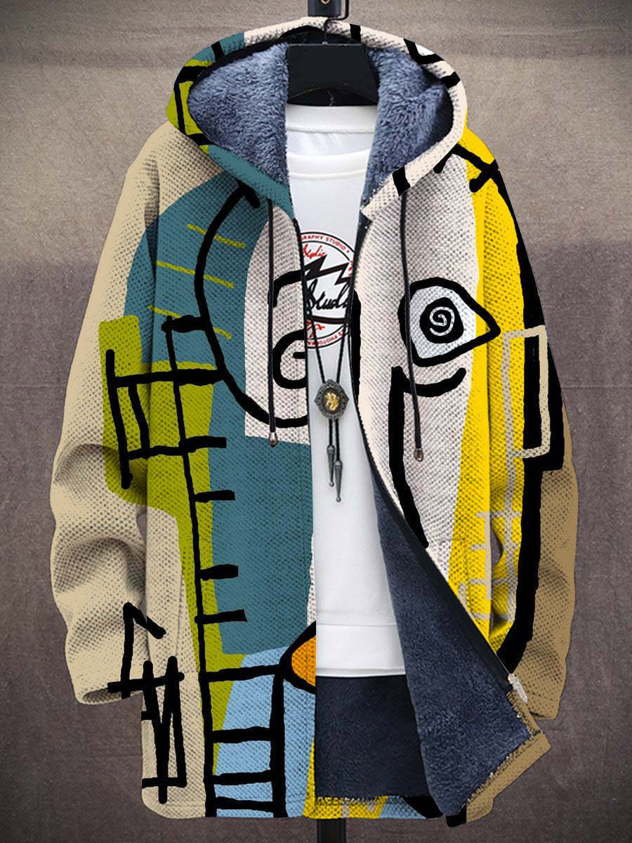Women’s Oversized Abstract Pattern Knit Cardigan