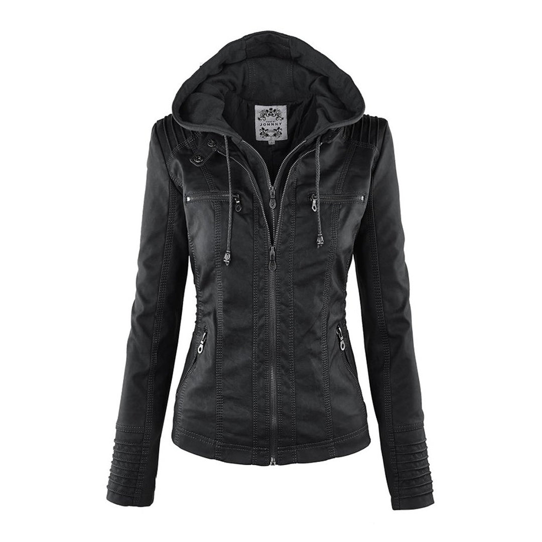 Women’s Hooded Moto Jacket