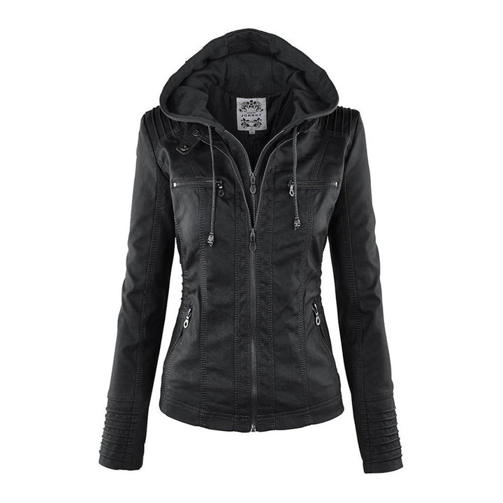 Women’s Hooded Moto Jacket