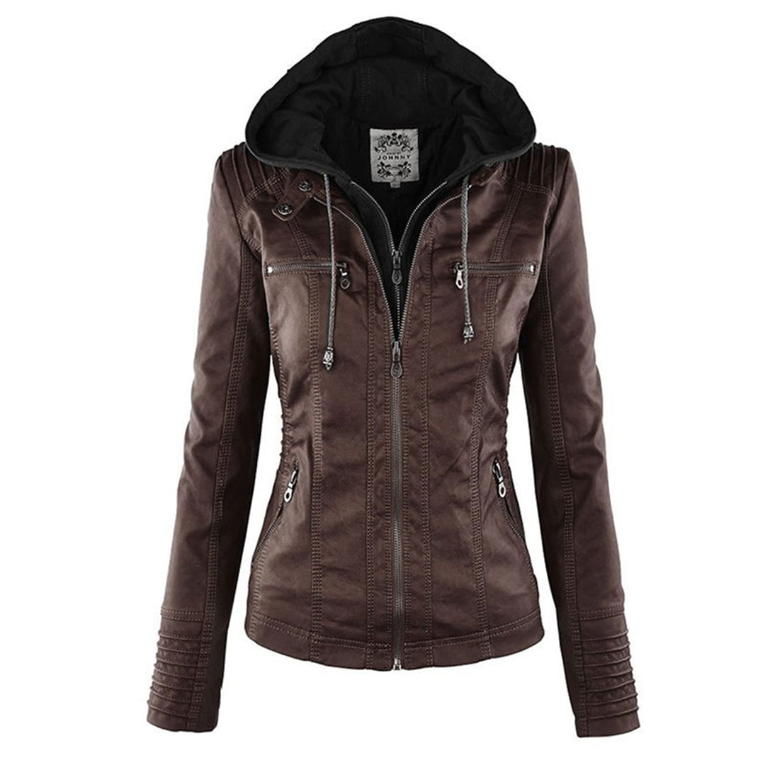 Women’s Hooded Moto Jacket