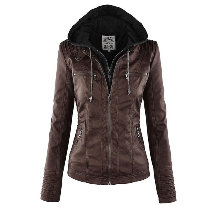 Women’s Hooded Moto Jacket