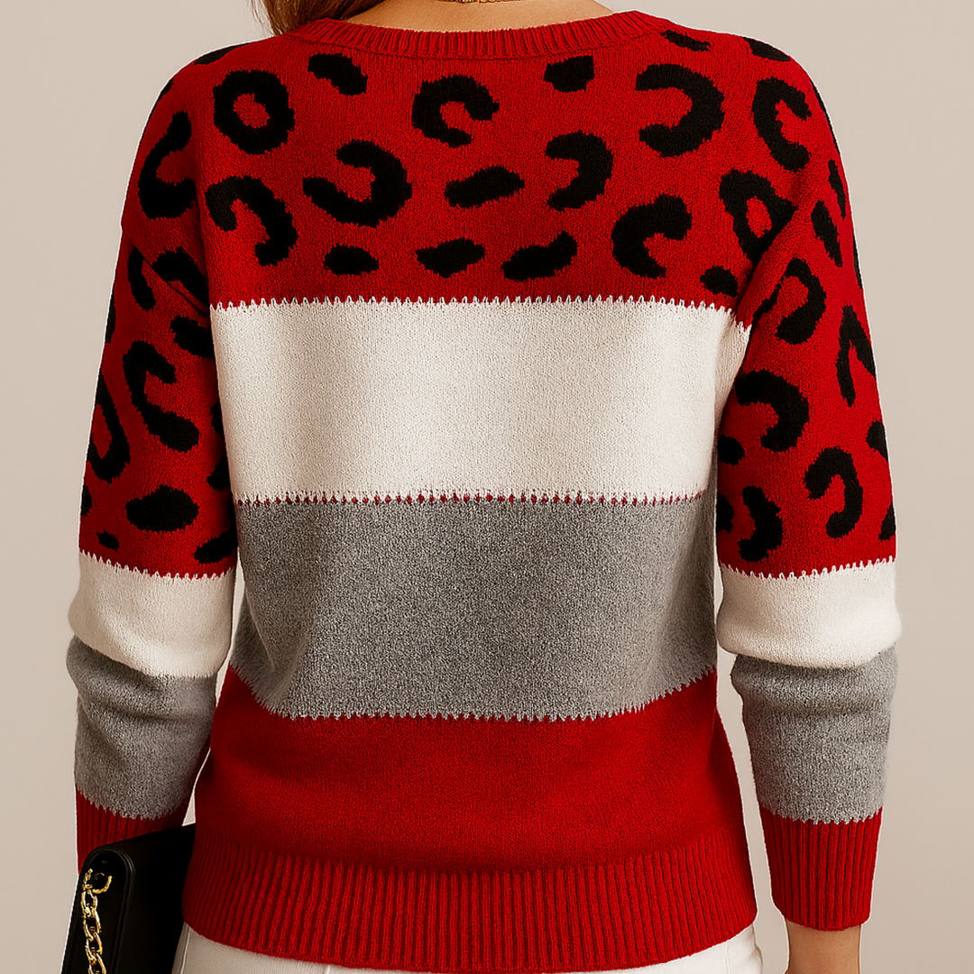 Women’s Leopard Print Pullover Sweater