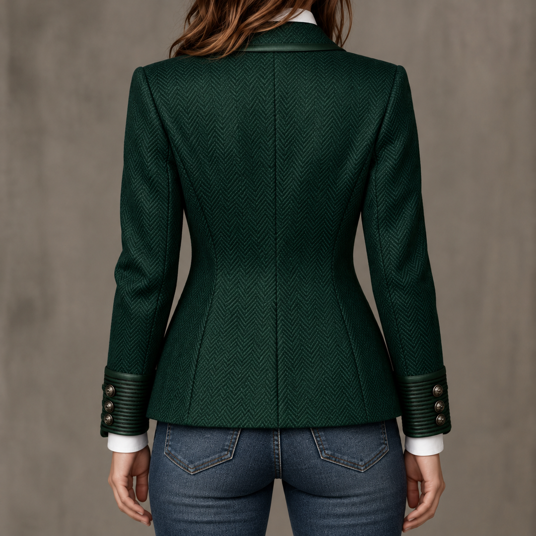 Women’s Herringbone Printed Panel Blazer