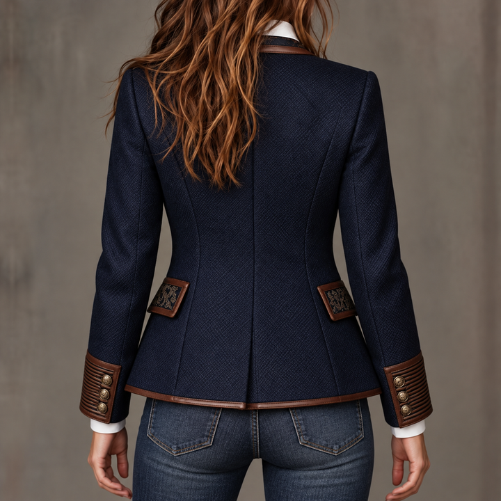 Women’s Herringbone Printed Panel Blazer