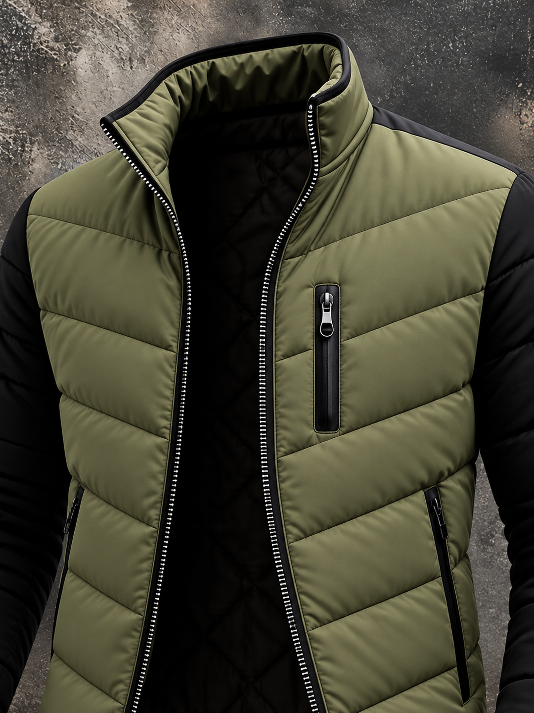 Men’s Quilted Zip-Up Jacket
