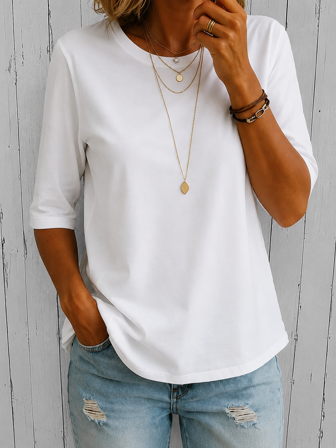 Women’s Relaxed Fit Crew Neck Short Sleeve T-Shirt (Restocked)