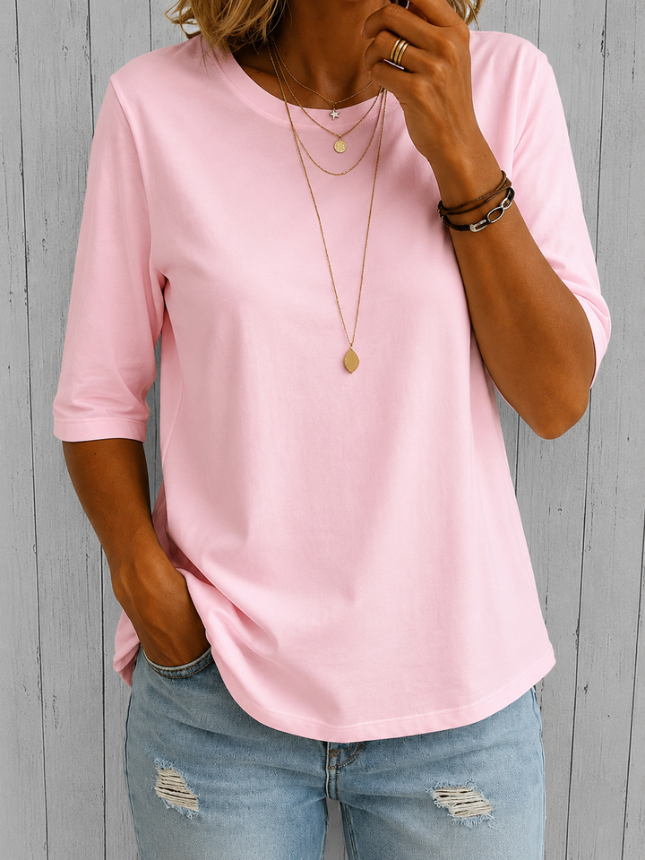Women’s Relaxed Fit Crew Neck Short Sleeve T-Shirt (Restocked)