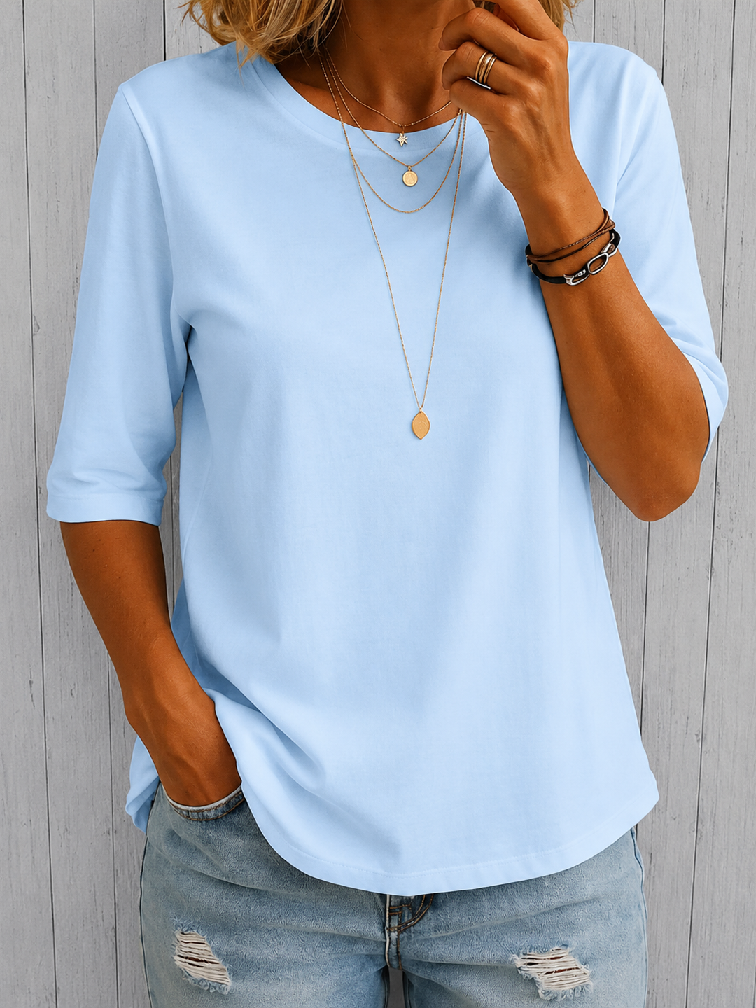 Women’s Relaxed Fit Crew Neck Short Sleeve T-Shirt (Restocked)