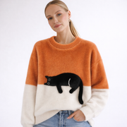 Women’s Cozy Cat Pullover Sweater