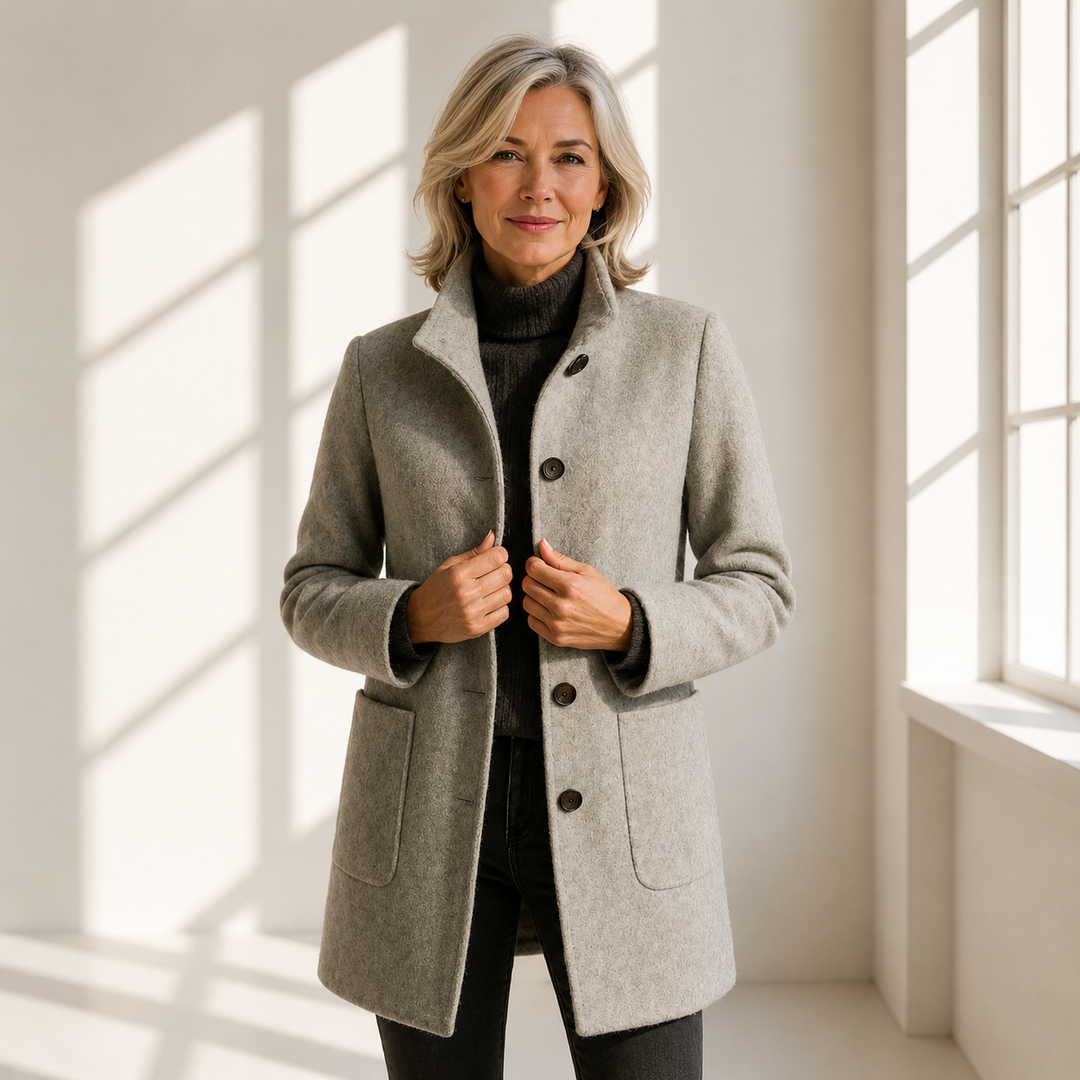 Women’s Button-Front Tailored Midi Coat
