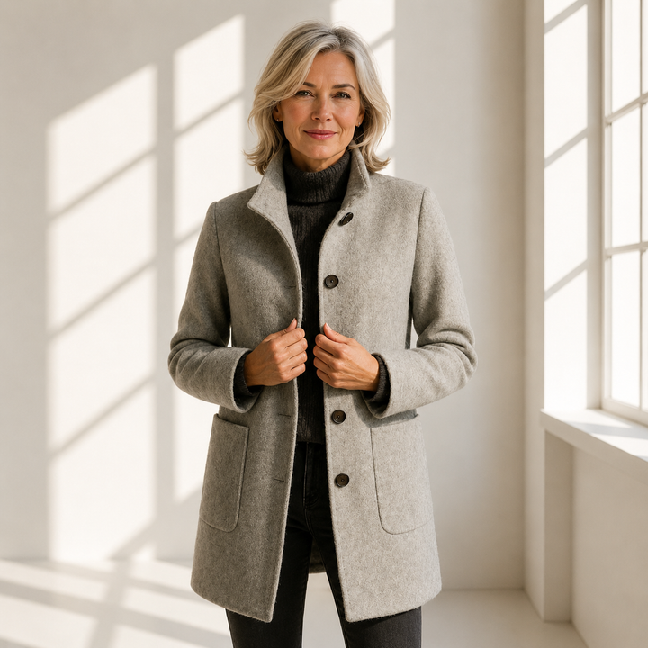 Women’s Button-Front Tailored Midi Coat