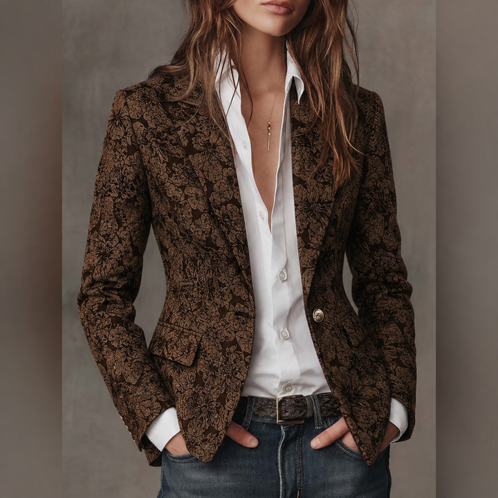 Women’s Paisley Jacquard Fitted Blazer