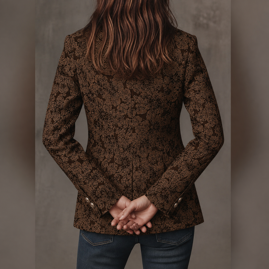 Women’s Paisley Jacquard Fitted Blazer
