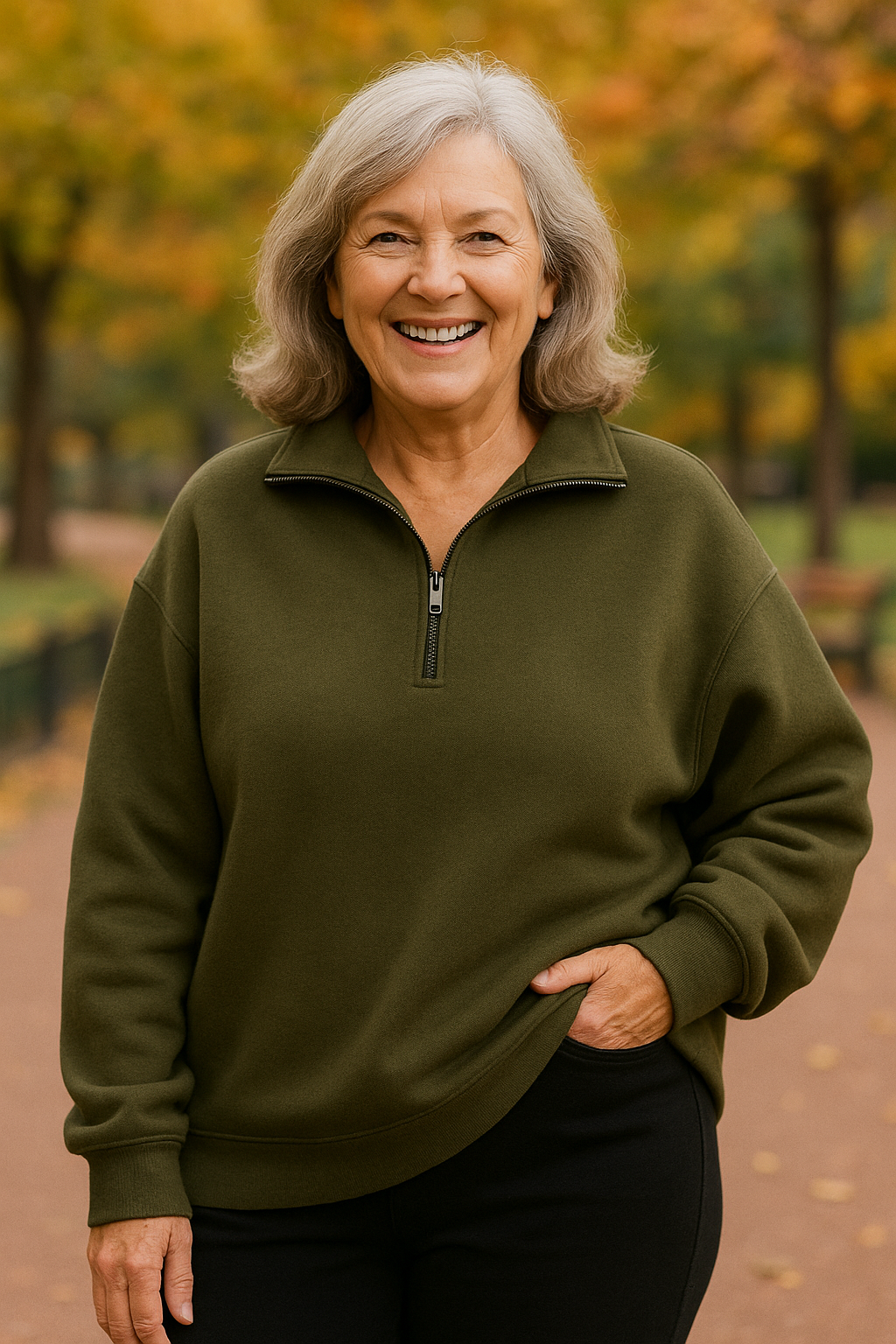 Women’s Quarter Zip Knit Pullover Sweater