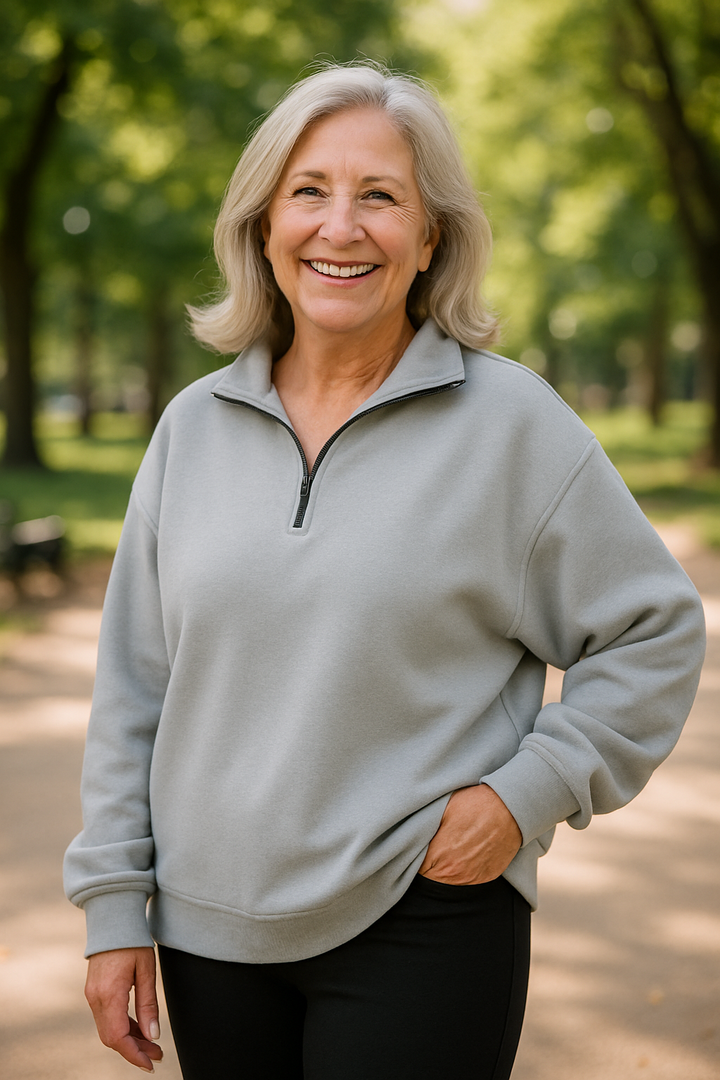 Women’s Quarter Zip Knit Pullover Sweater