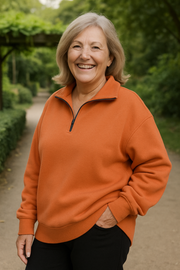 Women’s Quarter Zip Knit Pullover Sweater