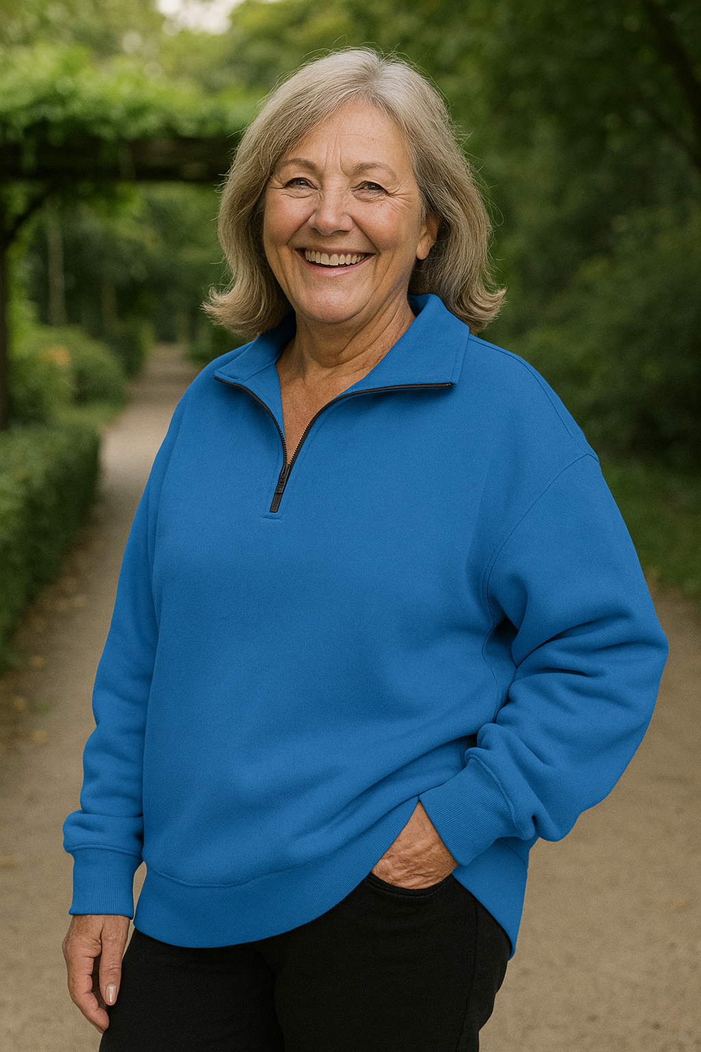 Women’s Quarter Zip Knit Pullover Sweater